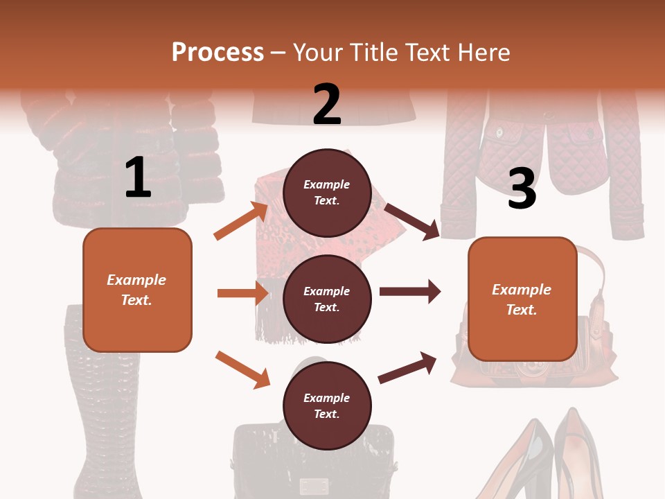 A Group Of Women's Clothing And Handbags PowerPoint Template