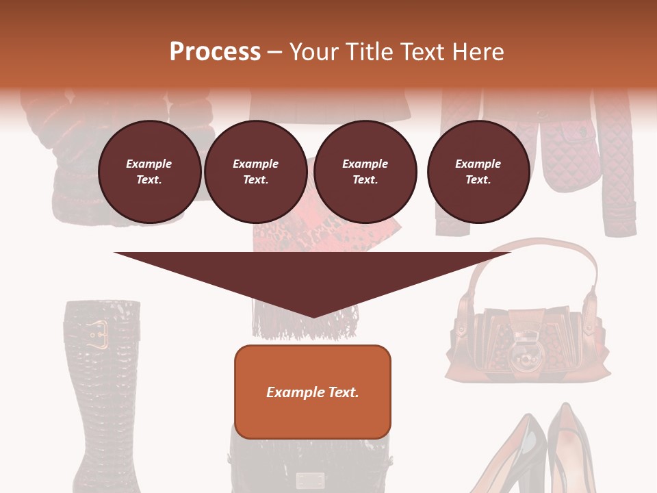 A Group Of Women's Clothing And Handbags PowerPoint Template