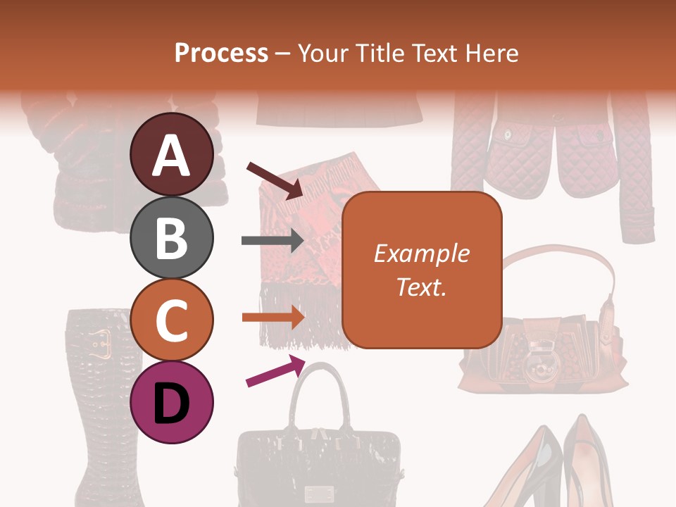 A Group Of Women's Clothing And Handbags PowerPoint Template