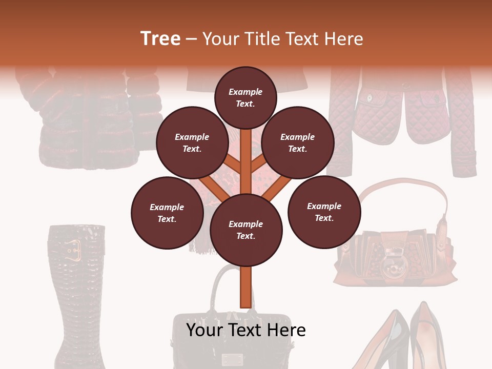 A Group Of Women's Clothing And Handbags PowerPoint Template