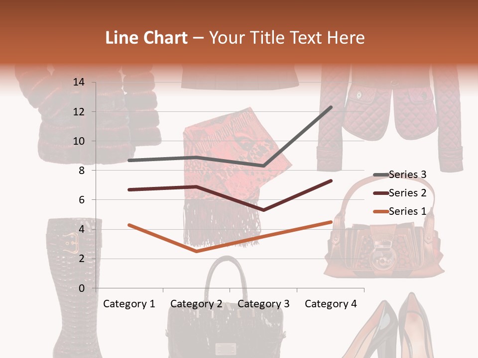 A Group Of Women's Clothing And Handbags PowerPoint Template