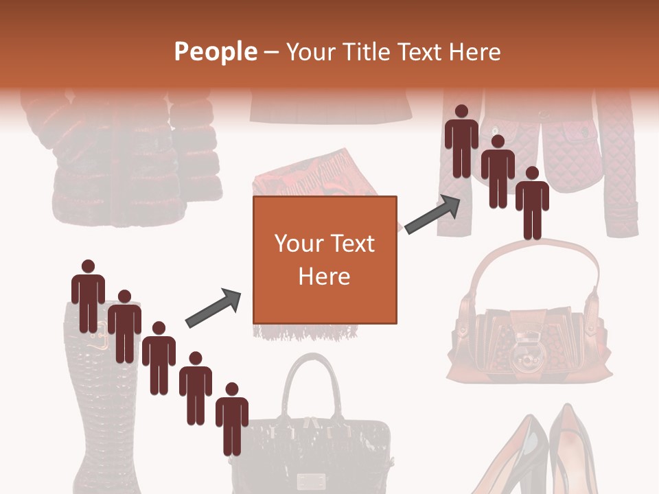 A Group Of Women's Clothing And Handbags PowerPoint Template