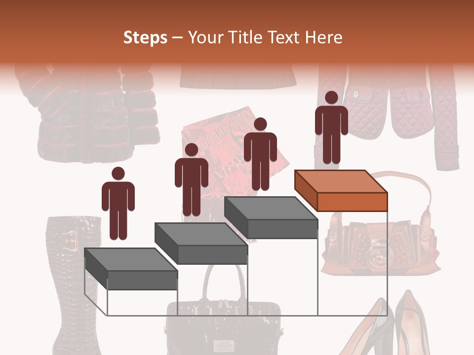 A Group Of Women's Clothing And Handbags PowerPoint Template