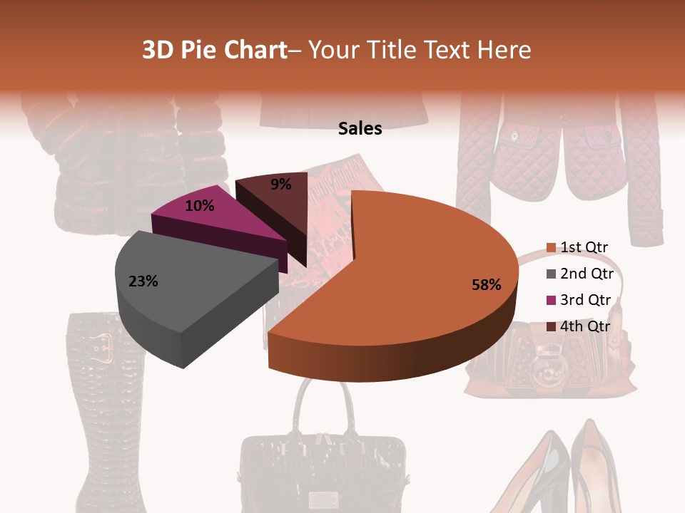 A Group Of Women's Clothing And Handbags PowerPoint Template