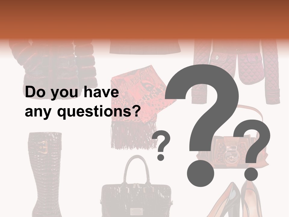 A Group Of Women's Clothing And Handbags PowerPoint Template