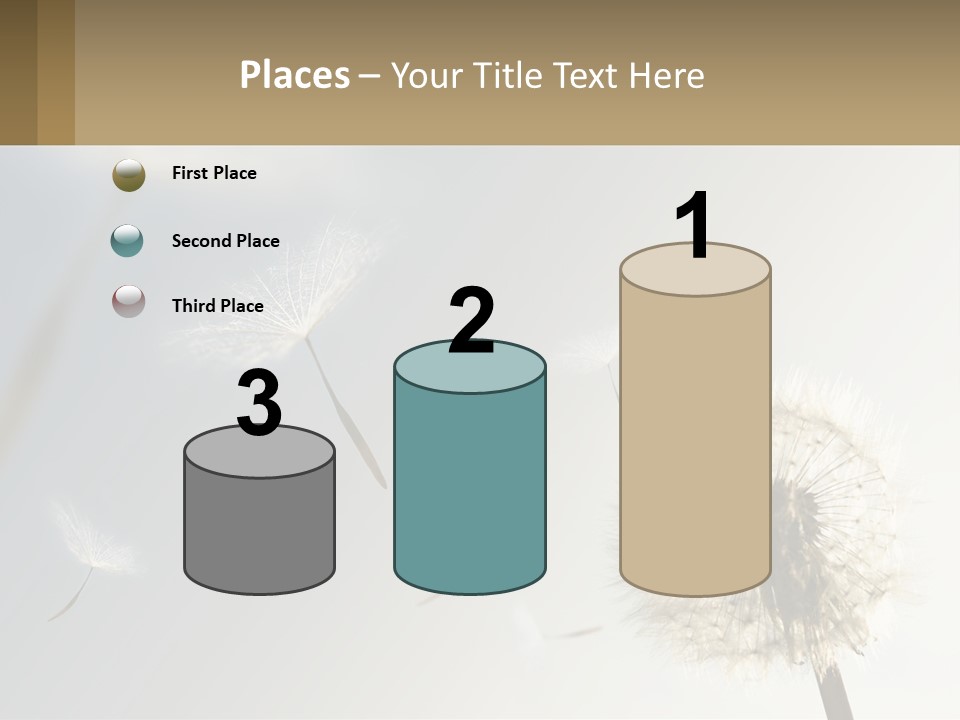 A Dandelion Powerpoint Presentation With A Sky Background PowerPoint Template