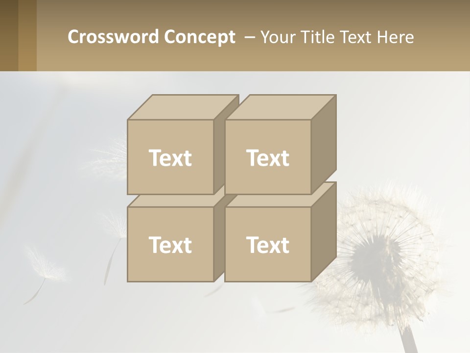 A Dandelion Powerpoint Presentation With A Sky Background PowerPoint Template
