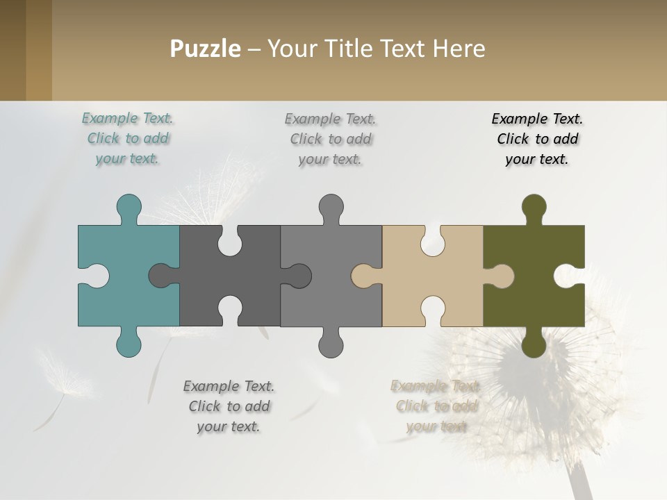 A Dandelion Powerpoint Presentation With A Sky Background PowerPoint Template