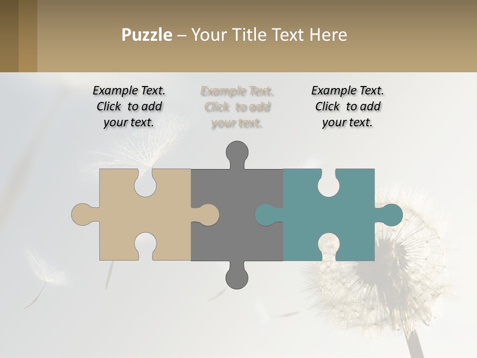 A Dandelion Powerpoint Presentation With A Sky Background PowerPoint Template