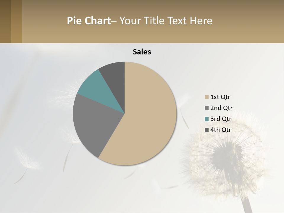 A Dandelion Powerpoint Presentation With A Sky Background PowerPoint Template
