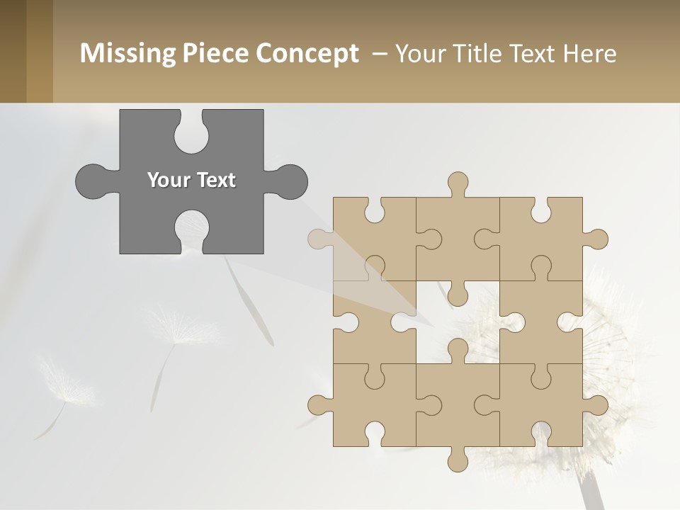 A Dandelion Powerpoint Presentation With A Sky Background PowerPoint Template