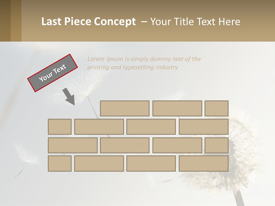 A Dandelion Powerpoint Presentation With A Sky Background PowerPoint Template