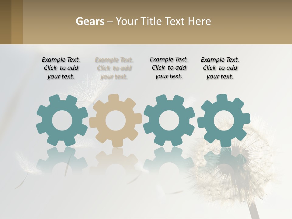 A Dandelion Powerpoint Presentation With A Sky Background PowerPoint Template