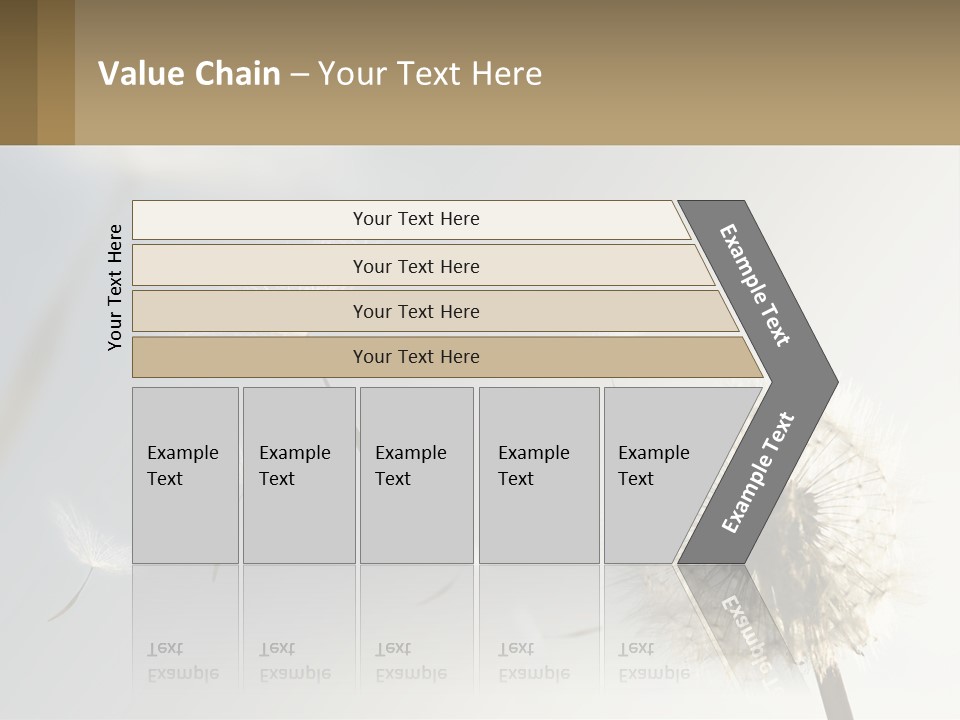 A Dandelion Powerpoint Presentation With A Sky Background PowerPoint Template