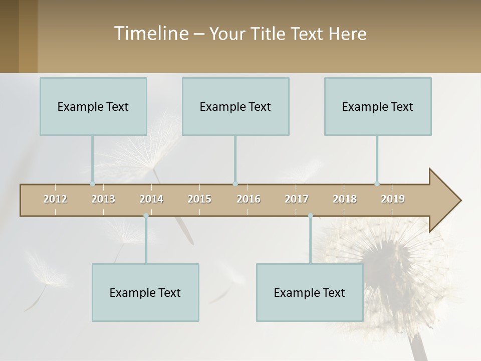 A Dandelion Powerpoint Presentation With A Sky Background PowerPoint Template