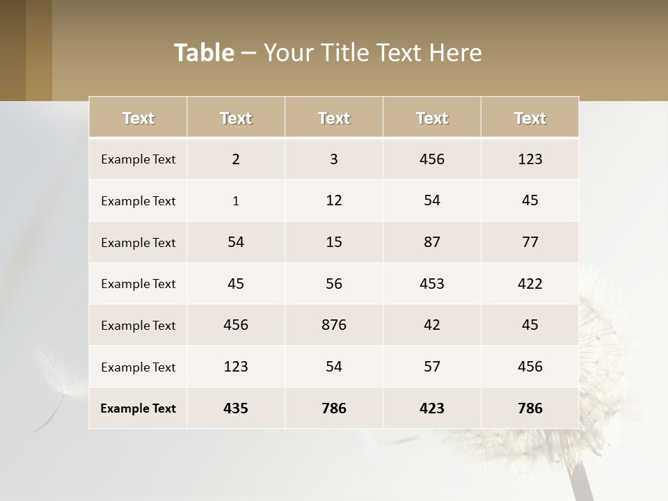 A Dandelion Powerpoint Presentation With A Sky Background PowerPoint Template
