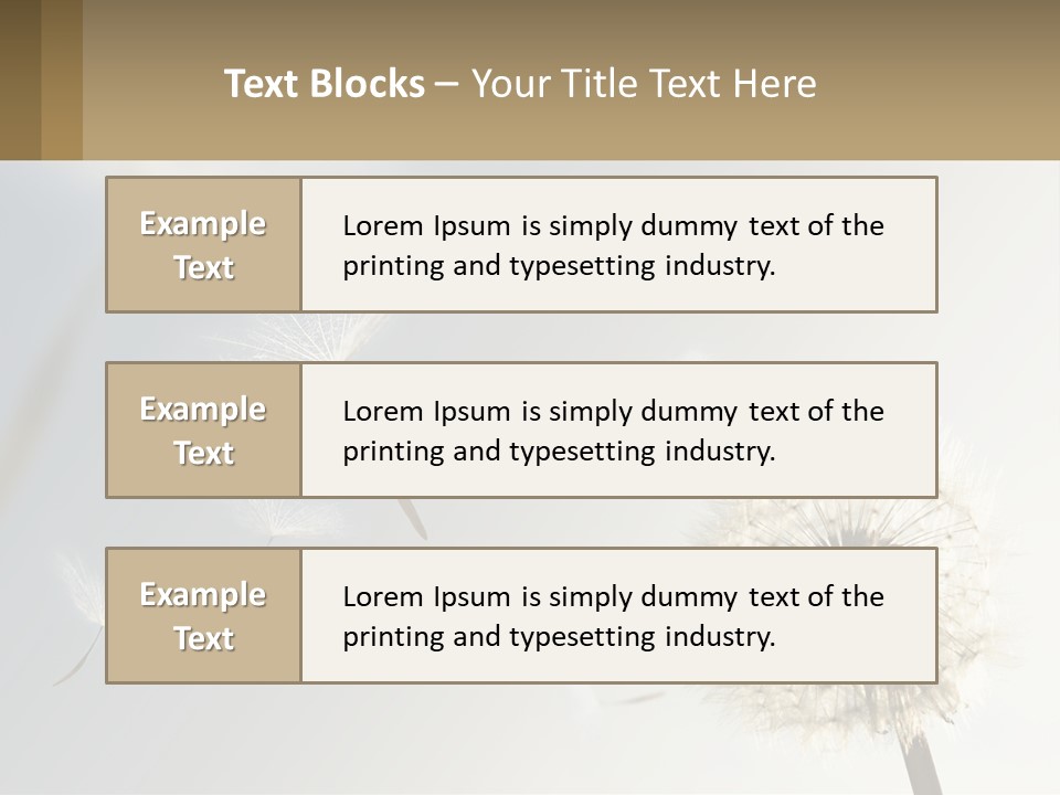 A Dandelion Powerpoint Presentation With A Sky Background PowerPoint Template
