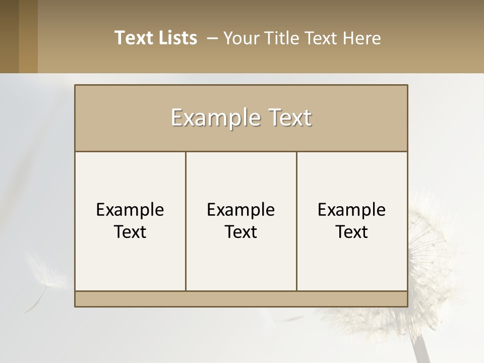 A Dandelion Powerpoint Presentation With A Sky Background PowerPoint Template
