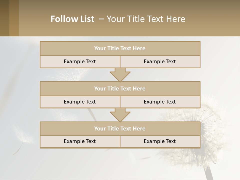 A Dandelion Powerpoint Presentation With A Sky Background PowerPoint Template