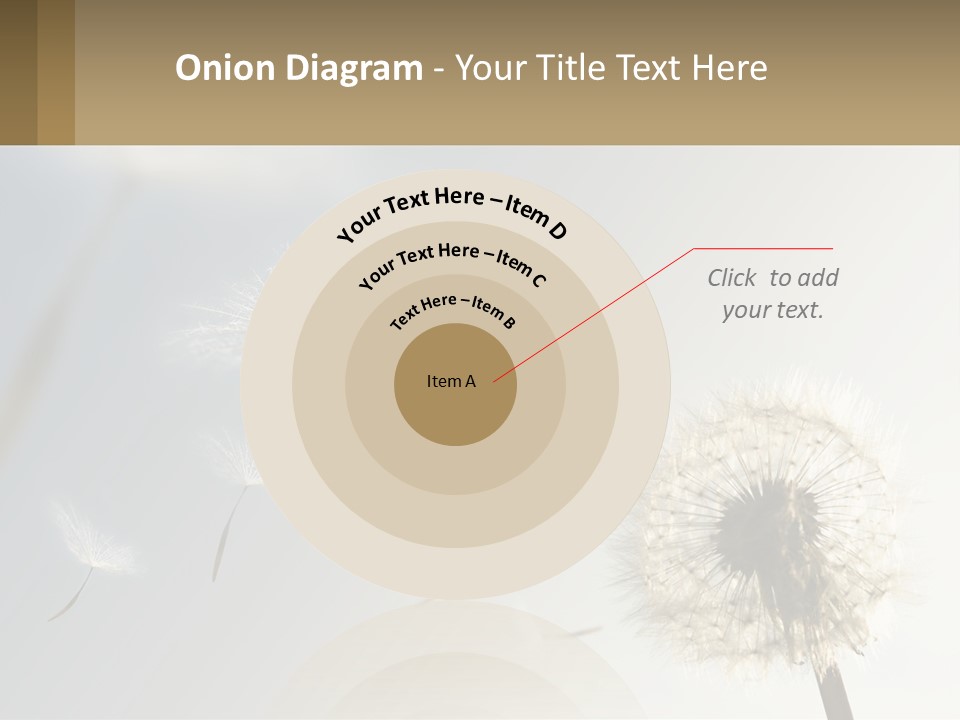 A Dandelion Powerpoint Presentation With A Sky Background PowerPoint Template