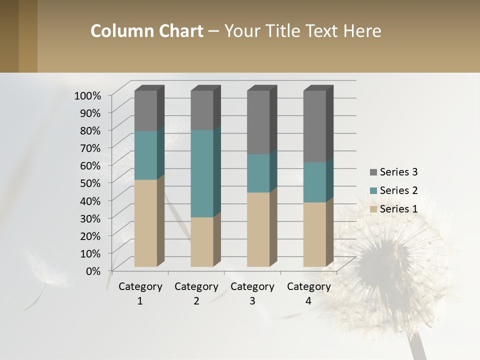 A Dandelion Powerpoint Presentation With A Sky Background PowerPoint Template