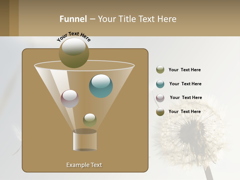 A Dandelion Powerpoint Presentation With A Sky Background PowerPoint Template