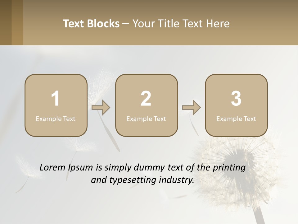 A Dandelion Powerpoint Presentation With A Sky Background PowerPoint Template