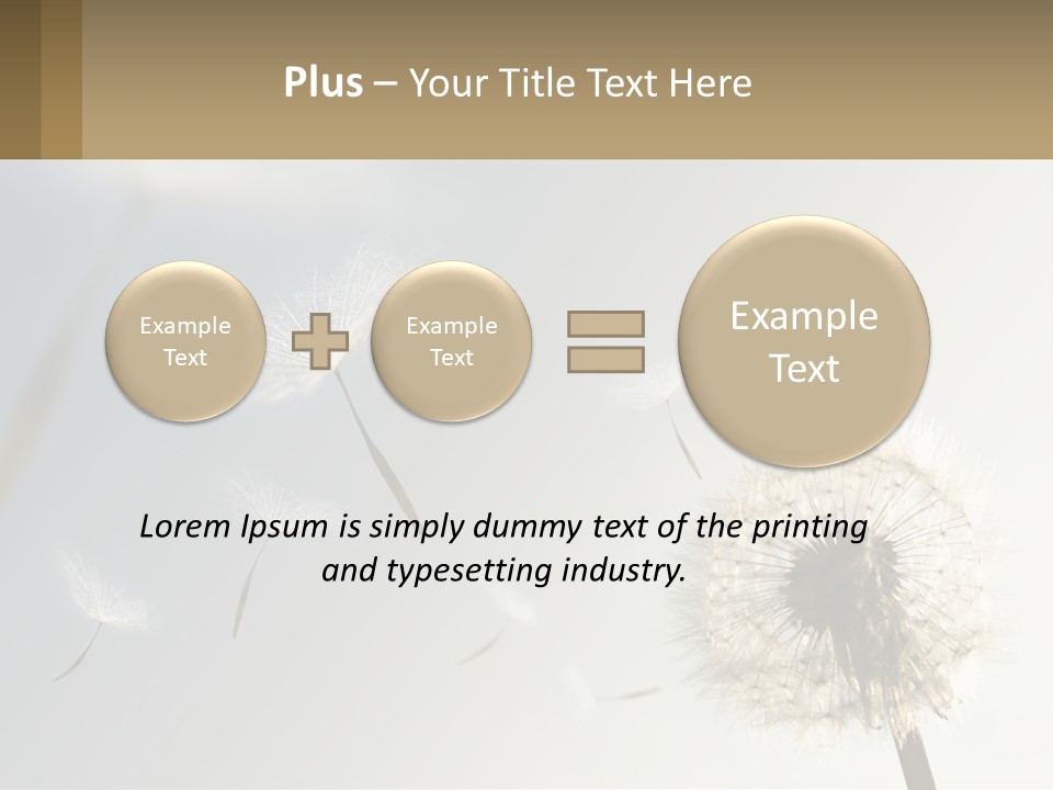 A Dandelion Powerpoint Presentation With A Sky Background PowerPoint Template