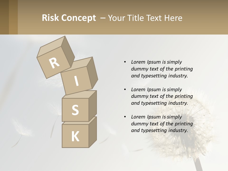 A Dandelion Powerpoint Presentation With A Sky Background PowerPoint Template