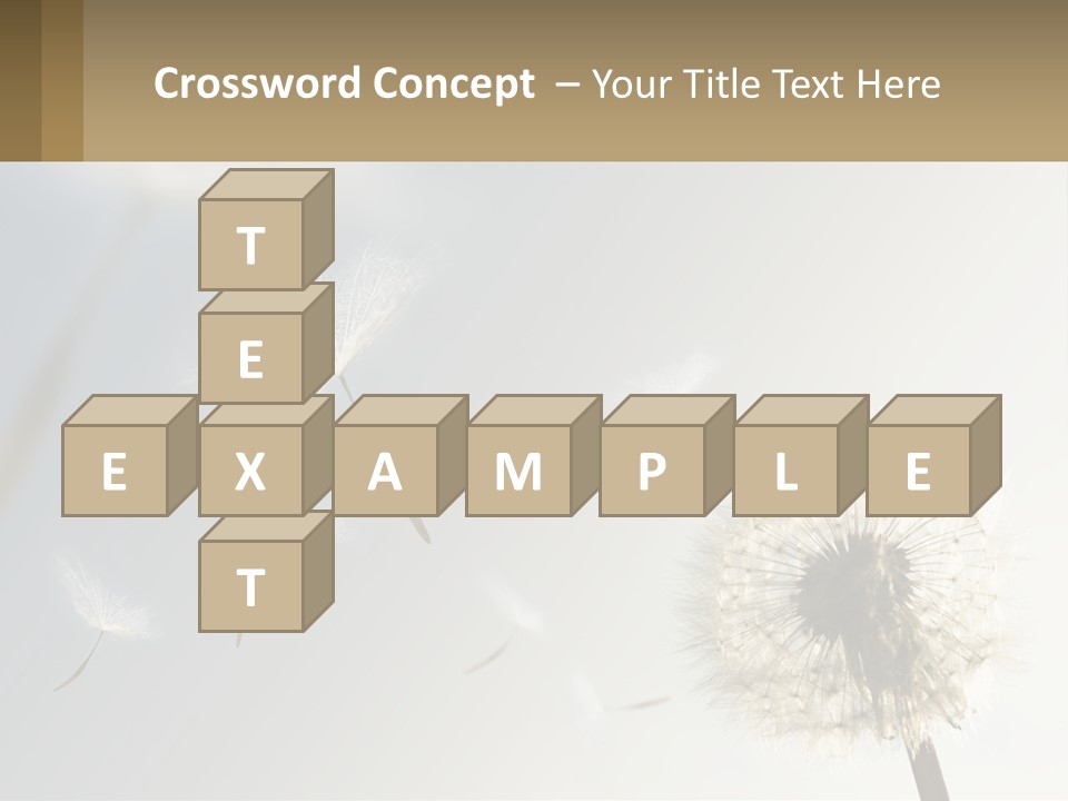 A Dandelion Powerpoint Presentation With A Sky Background PowerPoint Template