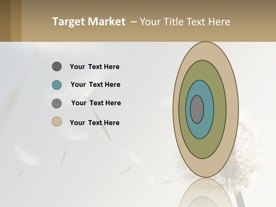 A Dandelion Powerpoint Presentation With A Sky Background PowerPoint Template