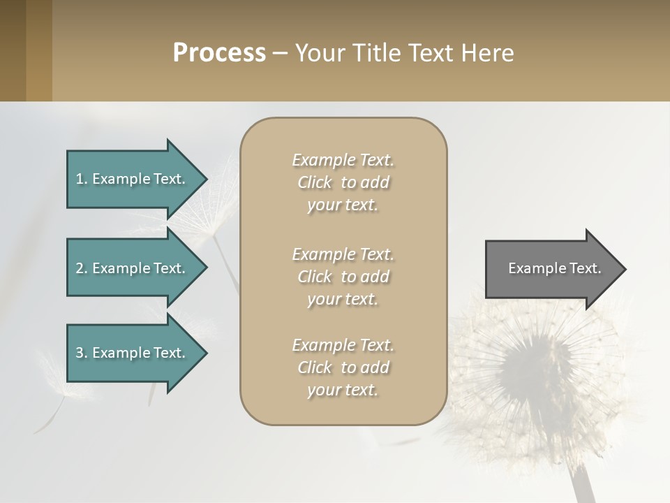 A Dandelion Powerpoint Presentation With A Sky Background PowerPoint Template