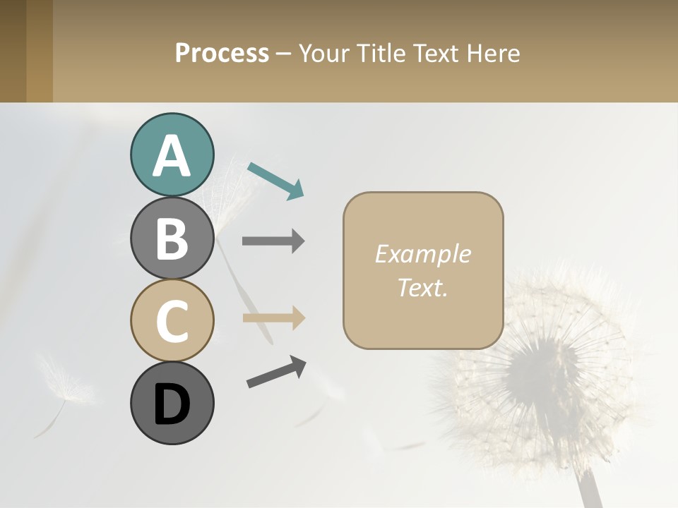 A Dandelion Powerpoint Presentation With A Sky Background PowerPoint Template