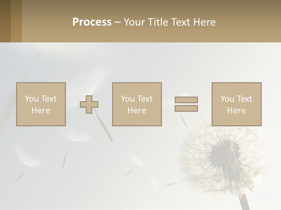 A Dandelion Powerpoint Presentation With A Sky Background PowerPoint Template