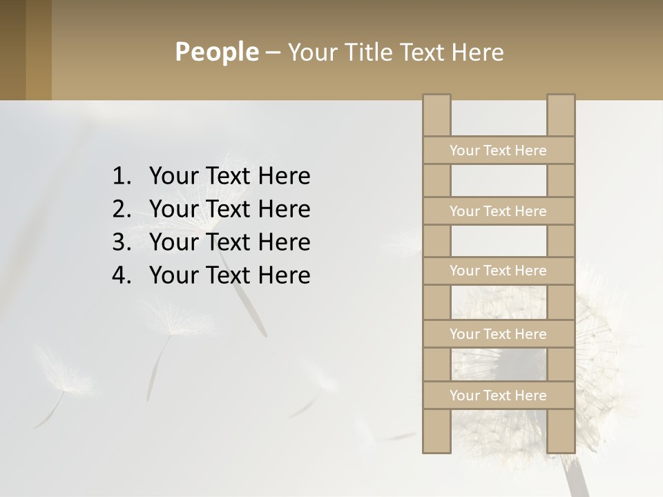 A Dandelion Powerpoint Presentation With A Sky Background PowerPoint Template