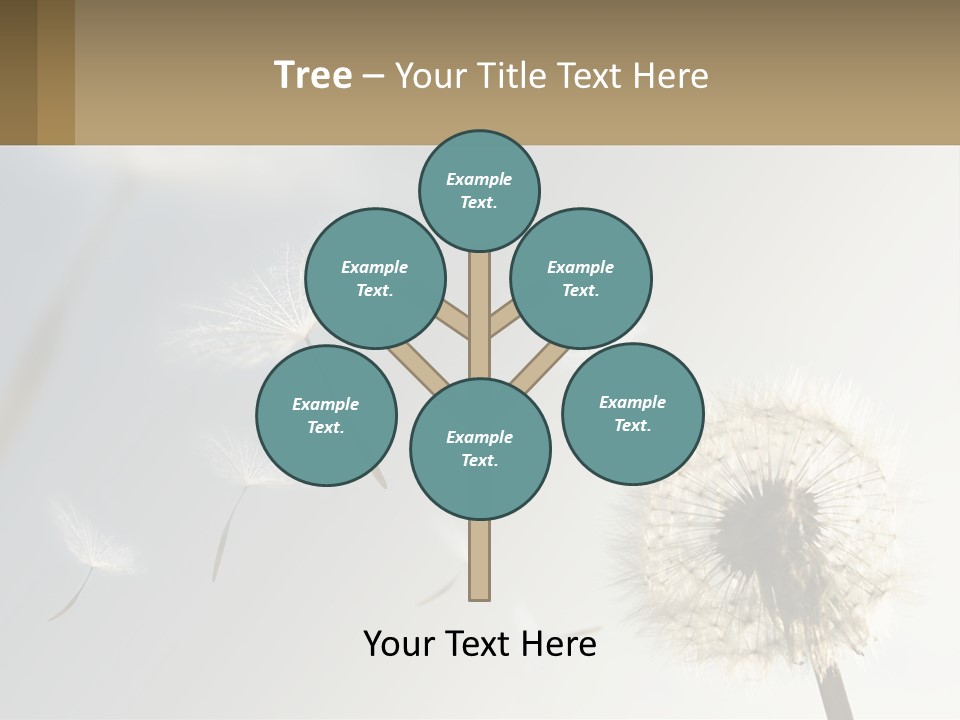 A Dandelion Powerpoint Presentation With A Sky Background PowerPoint Template