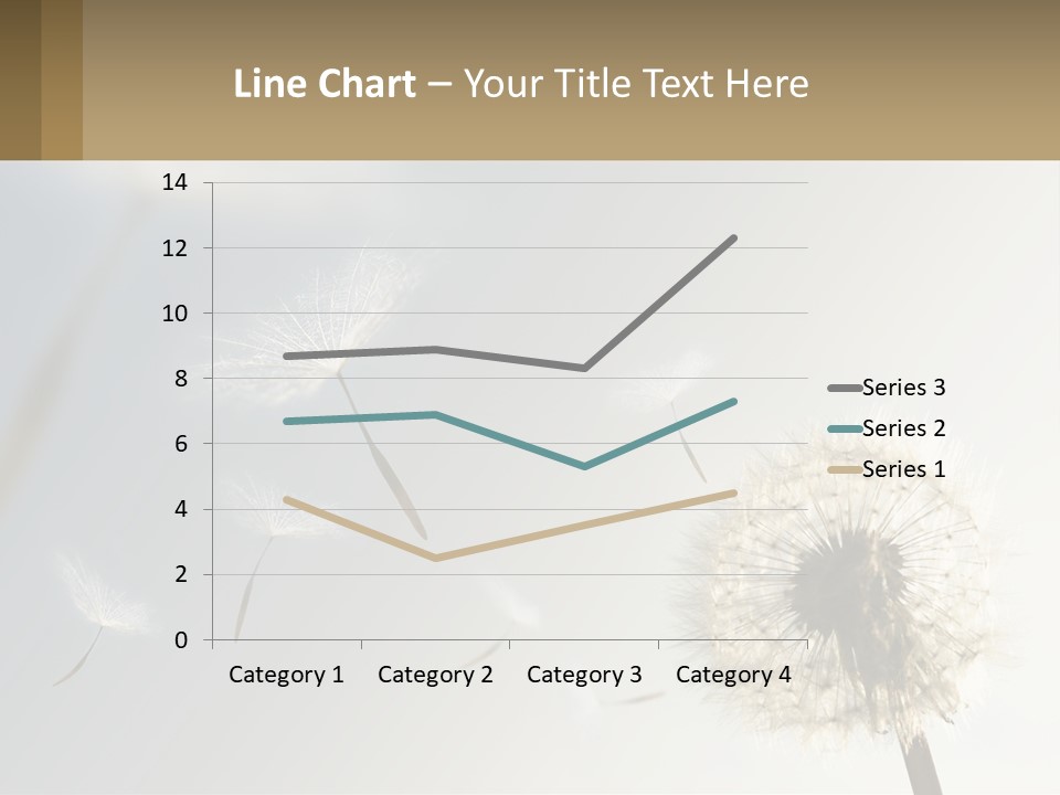 A Dandelion Powerpoint Presentation With A Sky Background PowerPoint Template