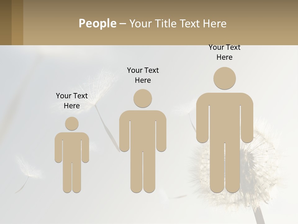 A Dandelion Powerpoint Presentation With A Sky Background PowerPoint Template