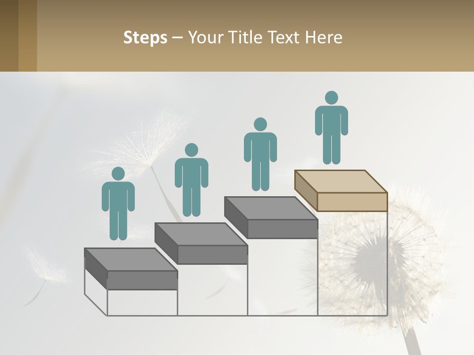 A Dandelion Powerpoint Presentation With A Sky Background PowerPoint Template