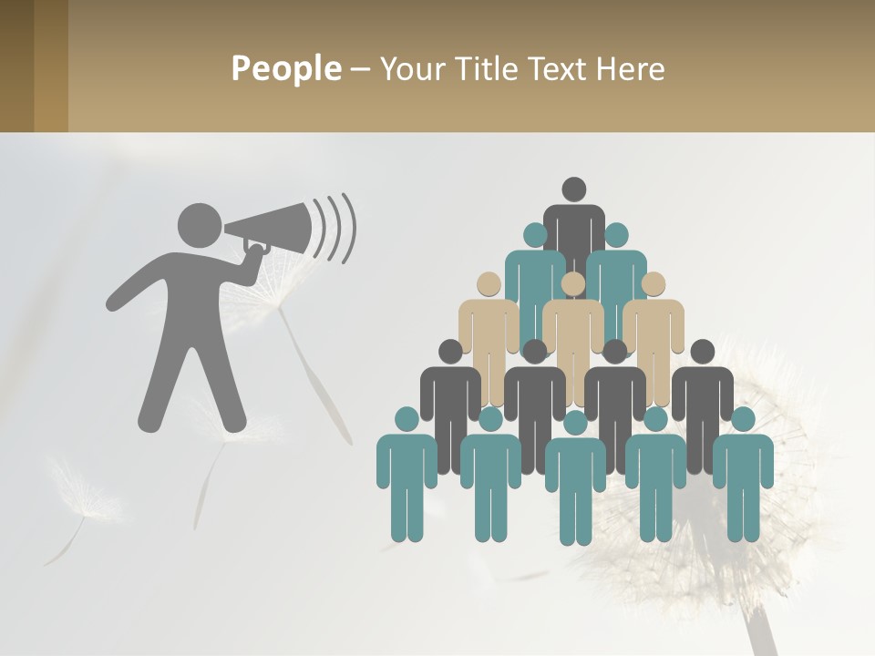 A Dandelion Powerpoint Presentation With A Sky Background PowerPoint Template