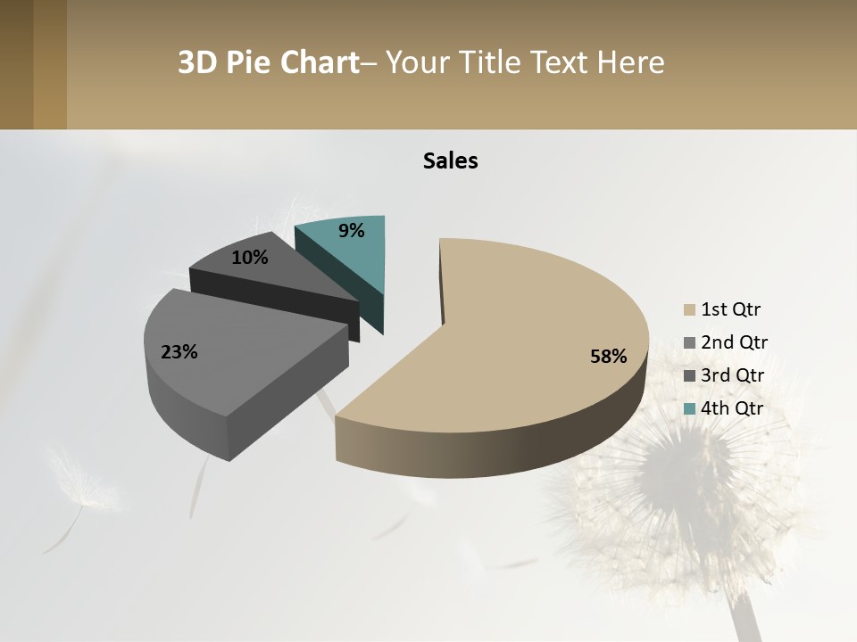 A Dandelion Powerpoint Presentation With A Sky Background PowerPoint Template