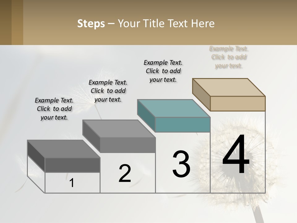 A Dandelion Powerpoint Presentation With A Sky Background PowerPoint Template