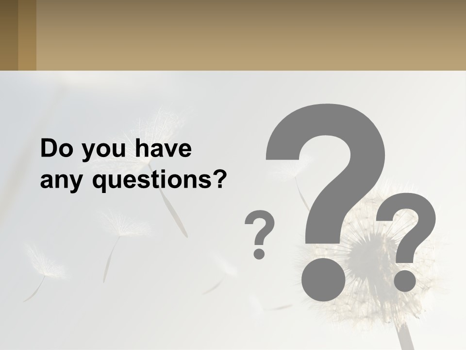 A Dandelion Powerpoint Presentation With A Sky Background PowerPoint Template