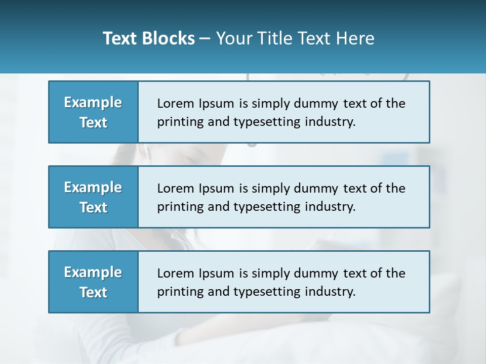 A Woman Sitting On A Couch Looking At A Tablet PowerPoint Template