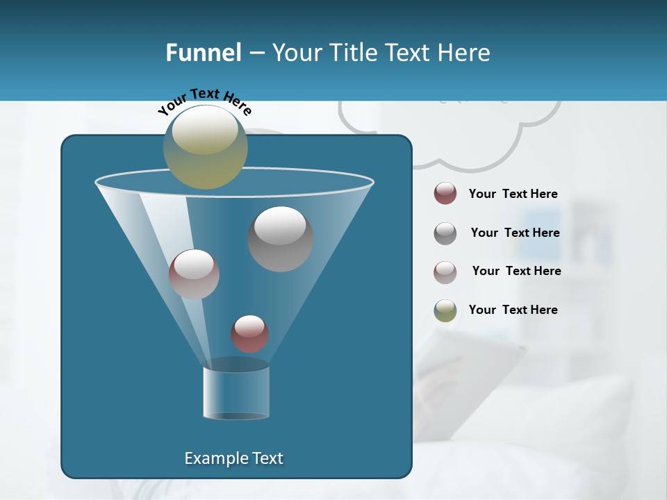 A Woman Sitting On A Couch Looking At A Tablet PowerPoint Template