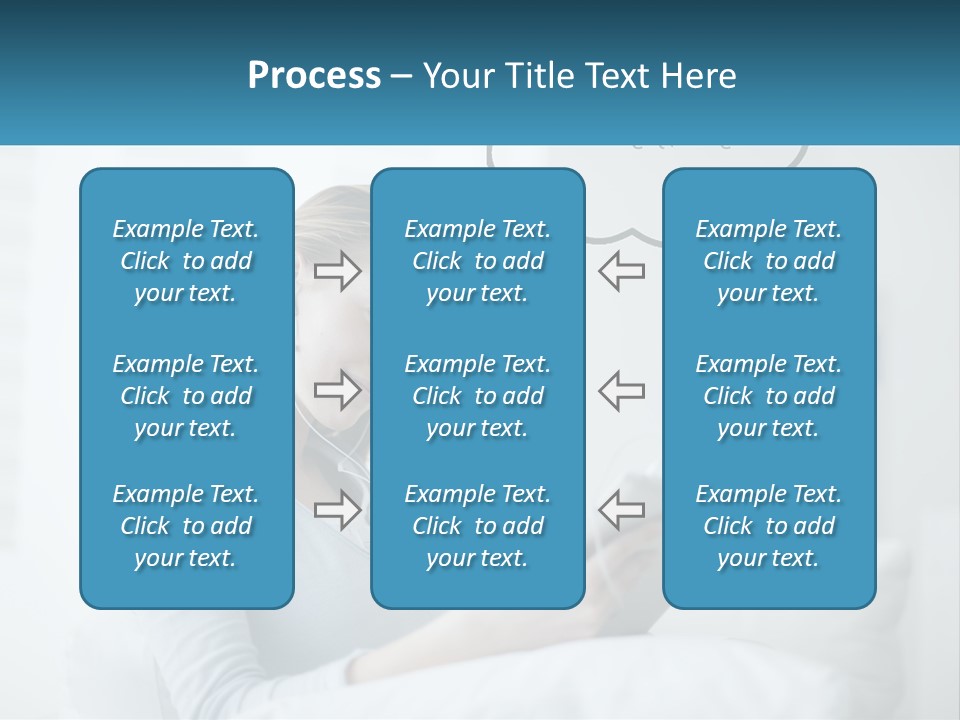A Woman Sitting On A Couch Looking At A Tablet PowerPoint Template