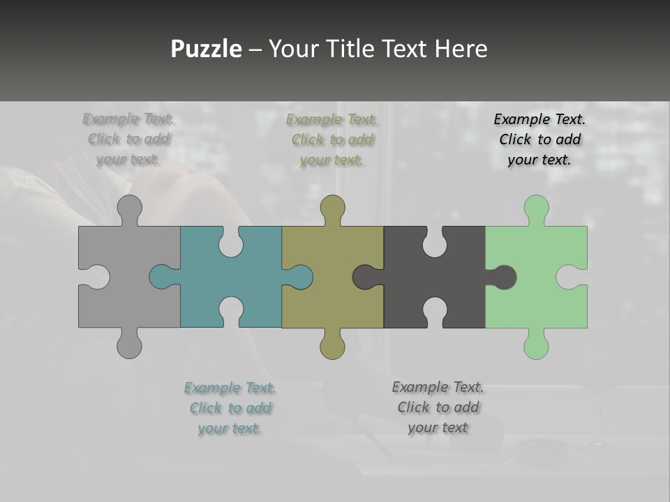 A Woman Sitting On A Window Sill With A Glass Of Wine PowerPoint Template