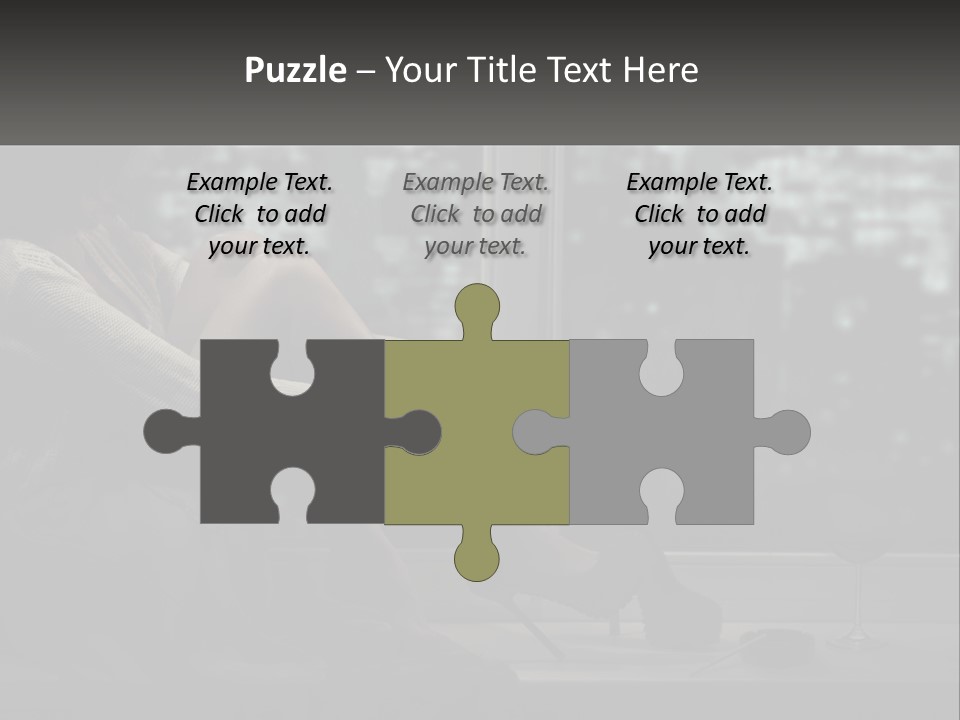 A Woman Sitting On A Window Sill With A Glass Of Wine PowerPoint Template