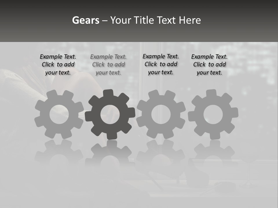 A Woman Sitting On A Window Sill With A Glass Of Wine PowerPoint Template