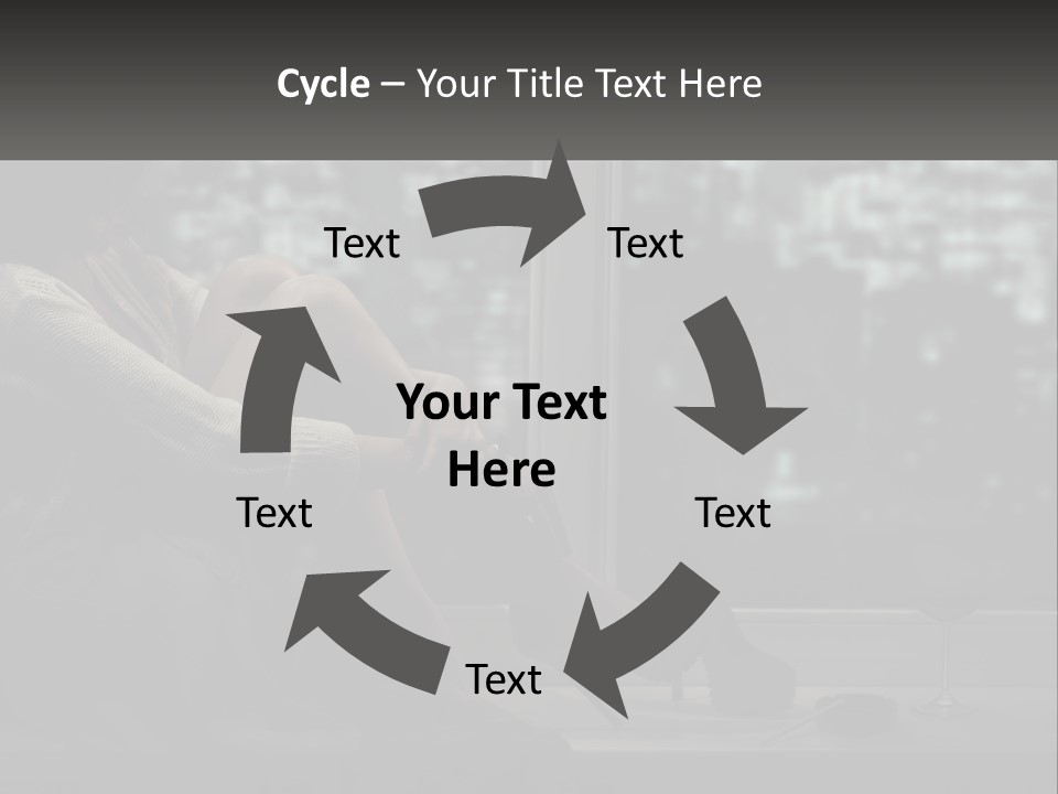 A Woman Sitting On A Window Sill With A Glass Of Wine PowerPoint Template